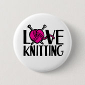 Liefde breinknop badge in roze zwart wit ronde button 5,7 cm (Voorkant)
