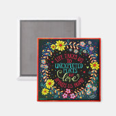 Liefde brengt ons thuis Bloemen Trendy Inspirerend Magneet (Voorkant / Achterkant)