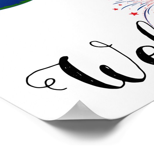 Liefde brengt u thuis Welkome Thuis Militair Poste Poster (Hoek)