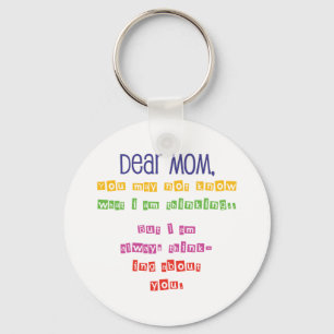 Liefde brief aan mama sleutelhanger