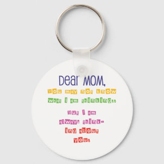Liefde brief aan mama sleutelhanger