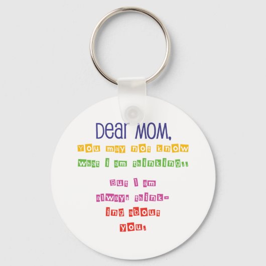 Liefde brief aan mama sleutelhanger (Voorkant)