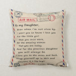 Liefde brief aan mijn dochter van mam Birthday Gif Kussen<br><div class="desc">Liefde brief aan mijn dochter van mam Birthday Gift</div>