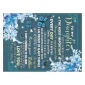 Liefde brief aan mijn dochter van mam Birthday Gif Tafelkleed (Voorkant (Horizontaal))