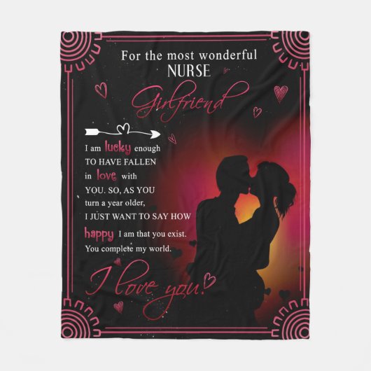 Liefde brief aan mijn verpleegster Vriendin van Bo Fleece Deken (Voorkant)