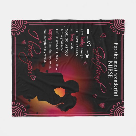 Liefde brief aan mijn verpleegster Vriendin van Bo Fleece Deken (Voorkant (Horizontaal))