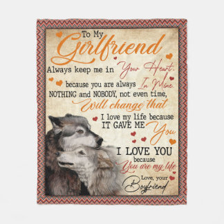Liefde brief aan mijn Vriendin van Boyvriend Fleece Deken