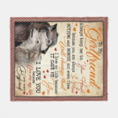 Liefde brief aan mijn Vriendin van Boyvriend Fleece Deken (Voorkant (Horizontaal))