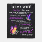 Liefde brief aan mijn vrouw van Husband Valentine  Fleece Deken (Voorkant)