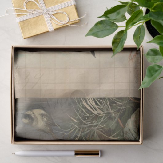 Liefde brief met Hibiscus Decoupage | Weefselpapie Tissuepapier (Geschenk)