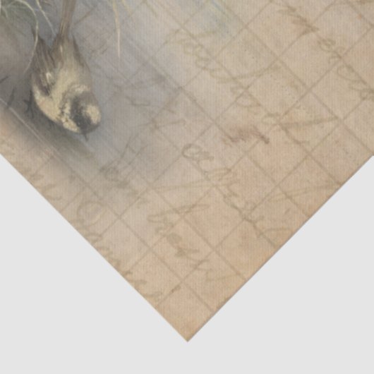 Liefde brief met Hibiscus Decoupage | Weefselpapie Tissuepapier (Detail)