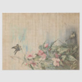 Liefde brief met Hibiscus Decoupage | Weefselpapie Tissuepapier (Voorkant)