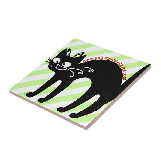 Liefde brief van mijn kat: katteetiquette tegeltje (Zijkant)