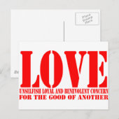 Liefde Briefkaart (Voorkant / Achterkant)