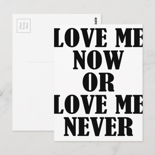 liefde briefkaart (Voorkant / Achterkant)