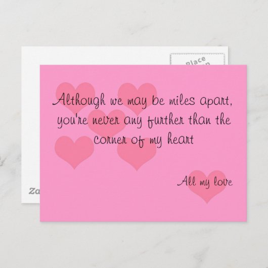 Liefde Briefkaart (Voorkant / Achterkant)