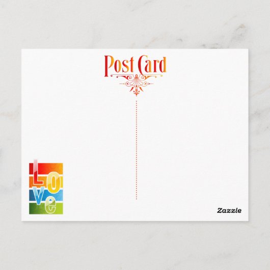 Liefde Briefkaart (Achterkant)