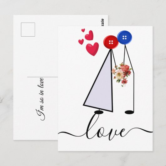 liefde briefkaart (Voorkant / Achterkant)