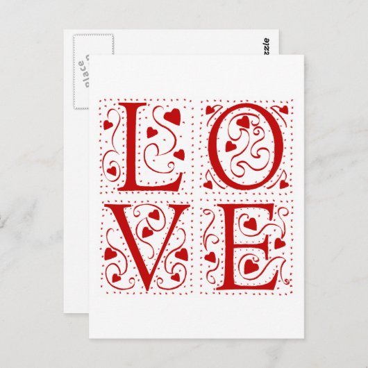  liefde briefkaart (Voorkant / Achterkant)