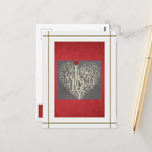 Liefde Briefkaart (Voorkant / Achterkant in situ)