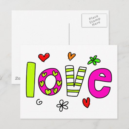 liefde briefkaart (Voorkant / Achterkant)