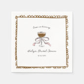 Liefde Broeit Espresso Martini Bruidsfeestje Servet (Voorkant)