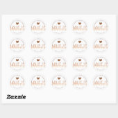 Liefde Broeit Rond Favor Coffee Bruiloftsborrel Ronde Sticker (Vel)