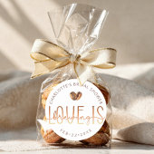 Liefde Broeit Rond Favor Coffee Bruiloftsborrel Ronde Sticker