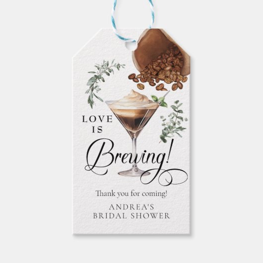 Liefde Brouwen | Espresso | Martini | Douche Favor Cadeaulabel (Voorkant)