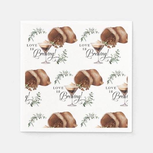 Liefde Brouwen | Espresso | Martini | VRIJGEZELLEN Servet (Voorkant)