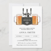 Liefde brouwt Bierpizza Casual Vrijgezellenfeest Kaart (Voorkant)