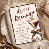 Liefde Brouwt Bow Espresso Martini Bruidsfeest Kaart