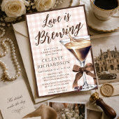 Liefde Brouwt Bow Espresso Martini Bruidsfeest Kaart