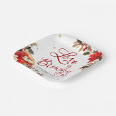 Liefde Brouwt Bruidsfeest met Kerstmis Papieren Bordje (Gebogen)