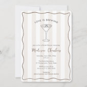 Liefde Brouwt Espresso Martini Bruidsfeestje Kaart (Voorkant)