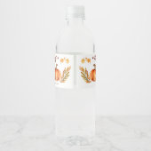 Liefde brouwt herfst vrijgezellenfeest gunsten waterfles etiket (Achterkant)