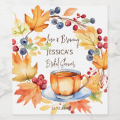 Liefde brouwt herfst vrijgezellenfeest gunsten wijn etiket (Enkel label)