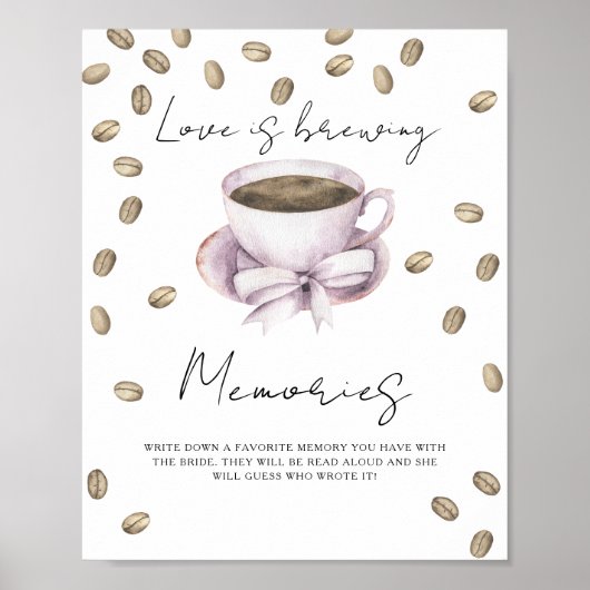 Liefde brouwt herinneringen met de bruid poster (Voorkant)