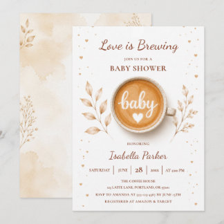Liefde Brouwt Koffie Baby Shower Kaart