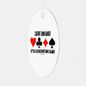 Liefde brug Het is een fascinerende gamekaart Metalen Ornament (Voorkant links)