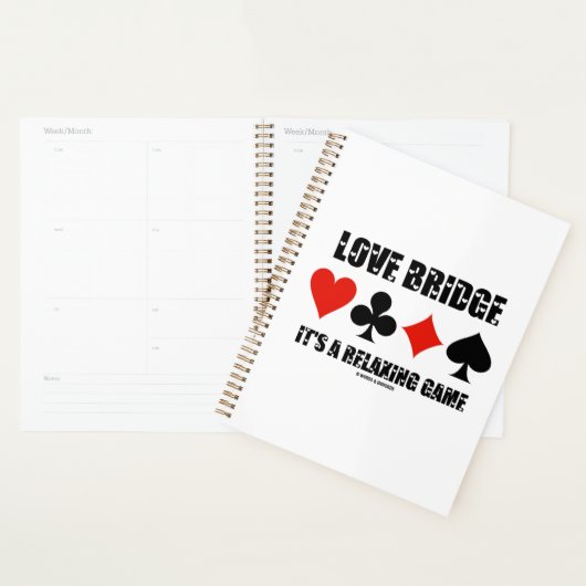 Liefde brug Het is een relaxerend spel met vier ka Planner (Display)
