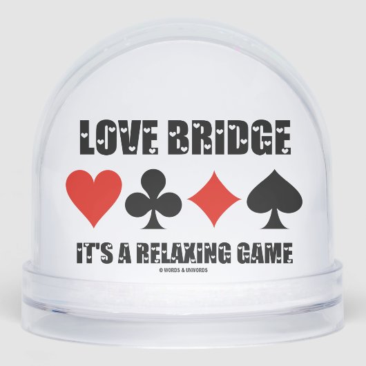 Liefde brug Het is een relaxerend spel met vier ka Sneeuwbol (Voorkant)