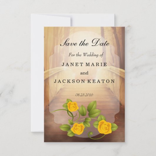 Liefde-brug, Natuur bruiloft Save The Date (Voorkant)