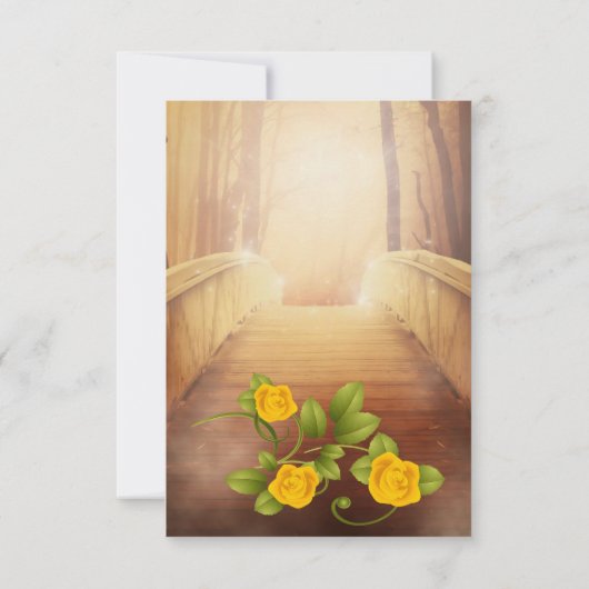 Liefde-brug, Natuur bruiloft Save The Date (Achterkant)