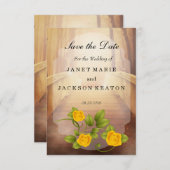 Liefde-brug, Natuur bruiloft Save The Date (Voorkant / Achterkant)