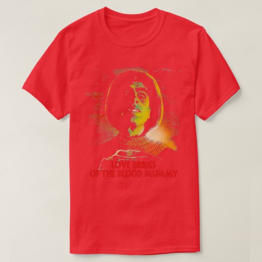 Liefde Bruiden van het Bloed Mummy Retro 70s Cult T-shirt (Design voorkant)