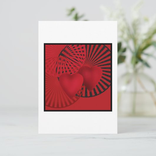 Liefde. bruiloft bedankkaart (Staand voorkant)