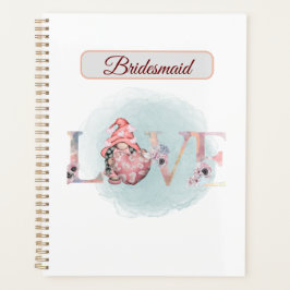 Liefde bruiloft bruidsmeisje cadeau idee planner