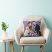 LIEFDE Bruiloft Foto Monogram Keepsake Kussen (Stoel)