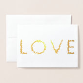 Liefde bruiloft gefeliciteerd goud folie kaarten (Voorkant met envelop)